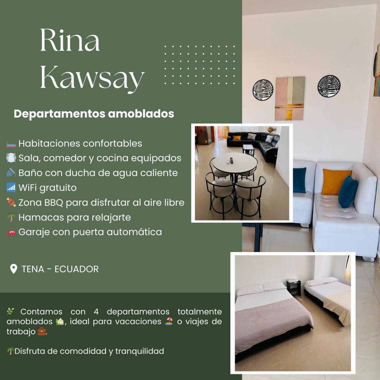 Rinakawsay - Viveviajando Apartamento Amoblado En Тена Экстерьер фото